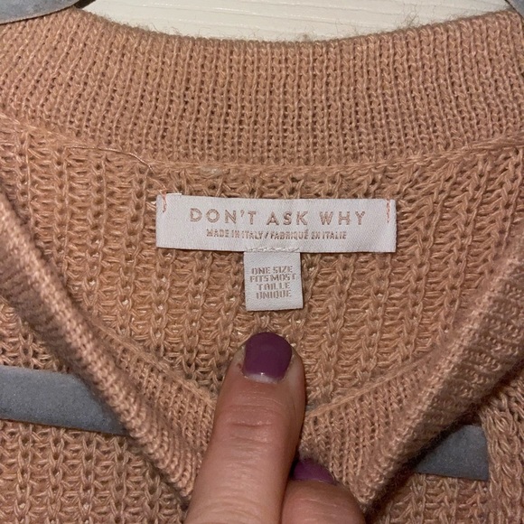 Don’t ask why, Beige/pink choker sweater • one size - Picture 4 of 4